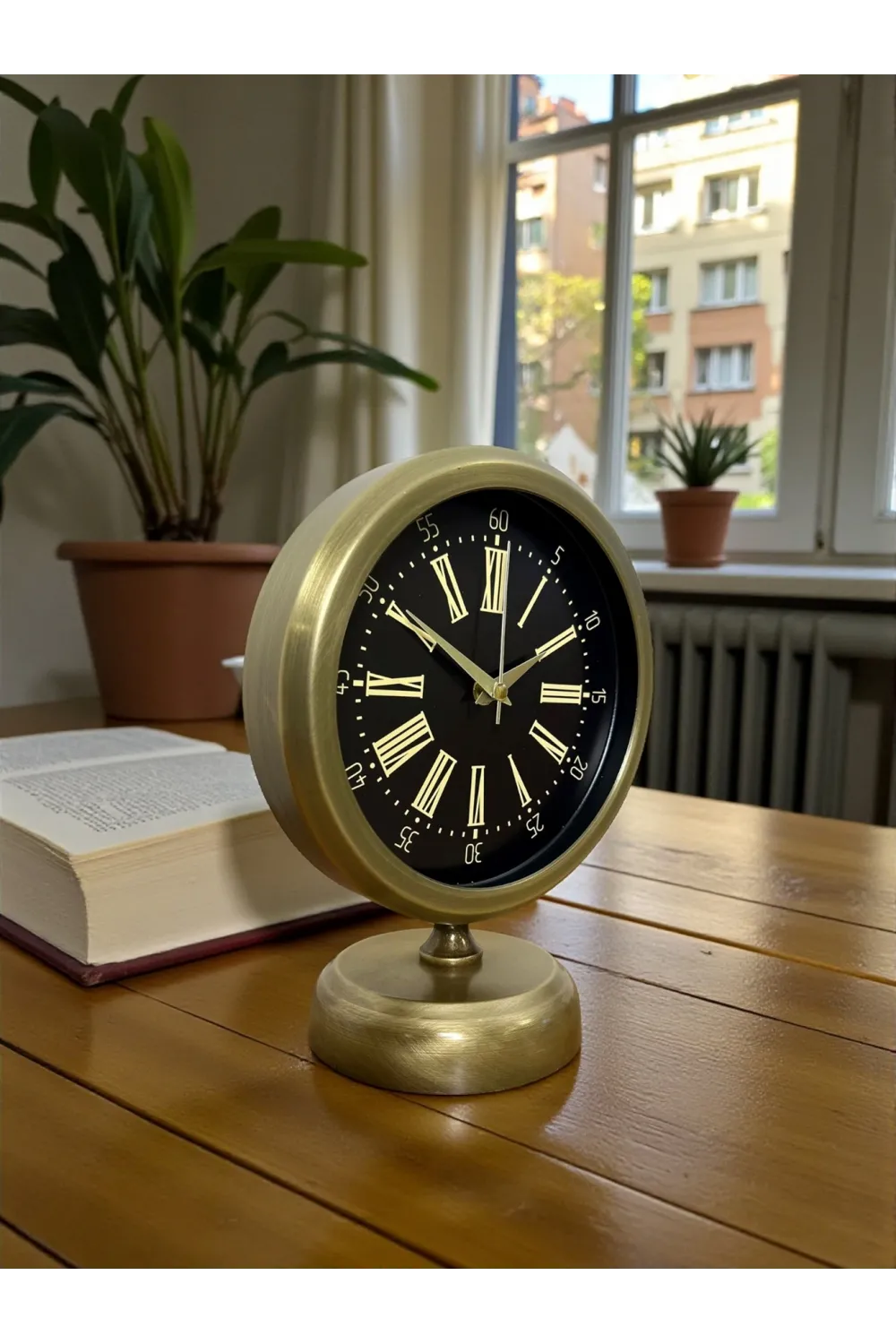 Time Art 25 x 20 Eskitme Metal Masa Saati