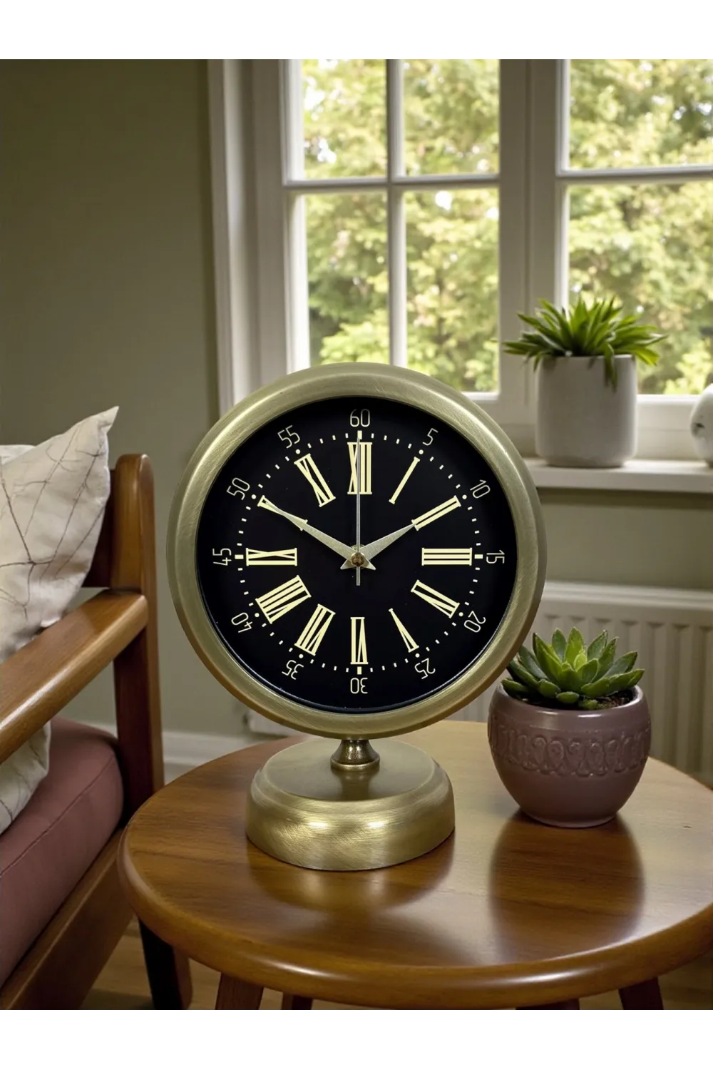 Time Art 25 x 20 Eskitme Metal Masa Saati