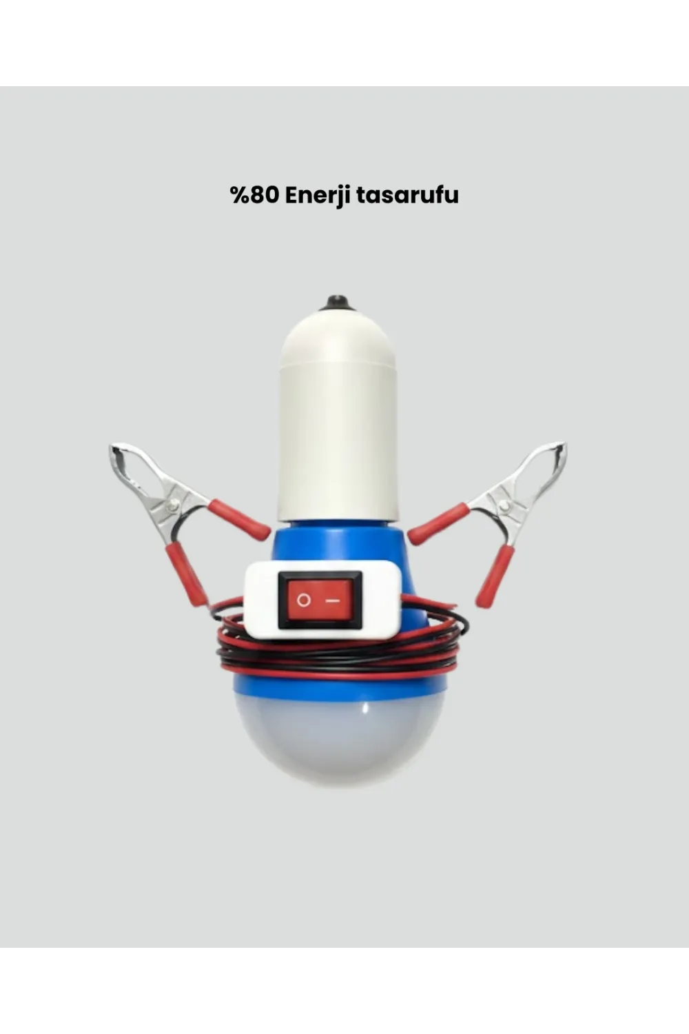 Timsah Kıskaçlı 12v Led Ampul Kamp Ve Acil Durum Lambası