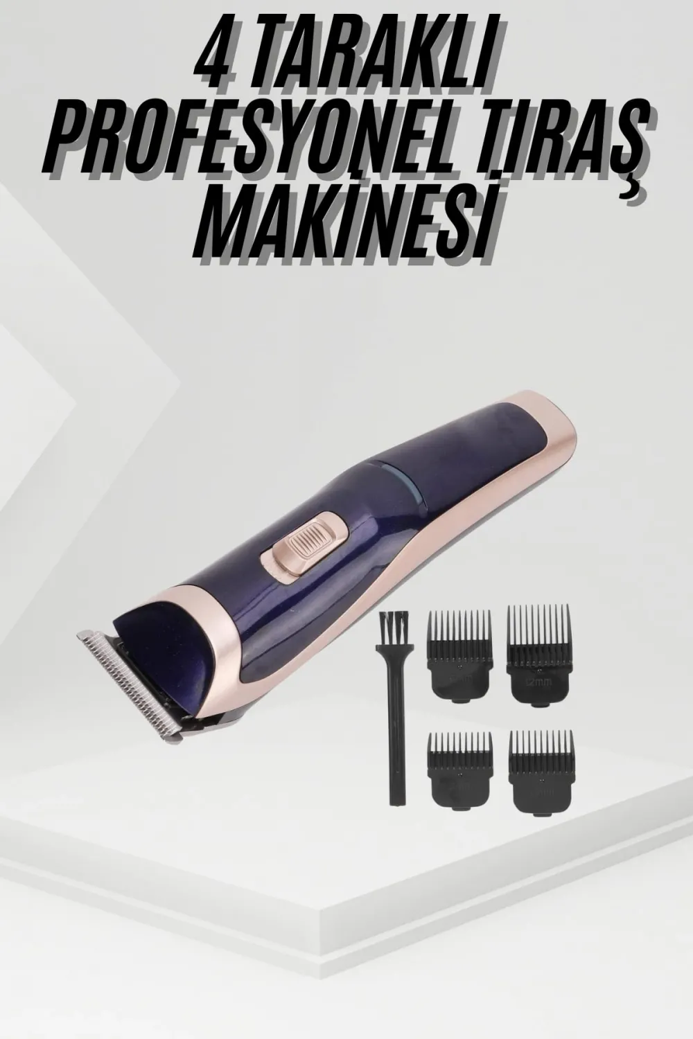 Tıraş Makinesi 4 Başlıklı Paslanmaz Çelik Bıçaklı Tüm Saç Tiplerine Uygun