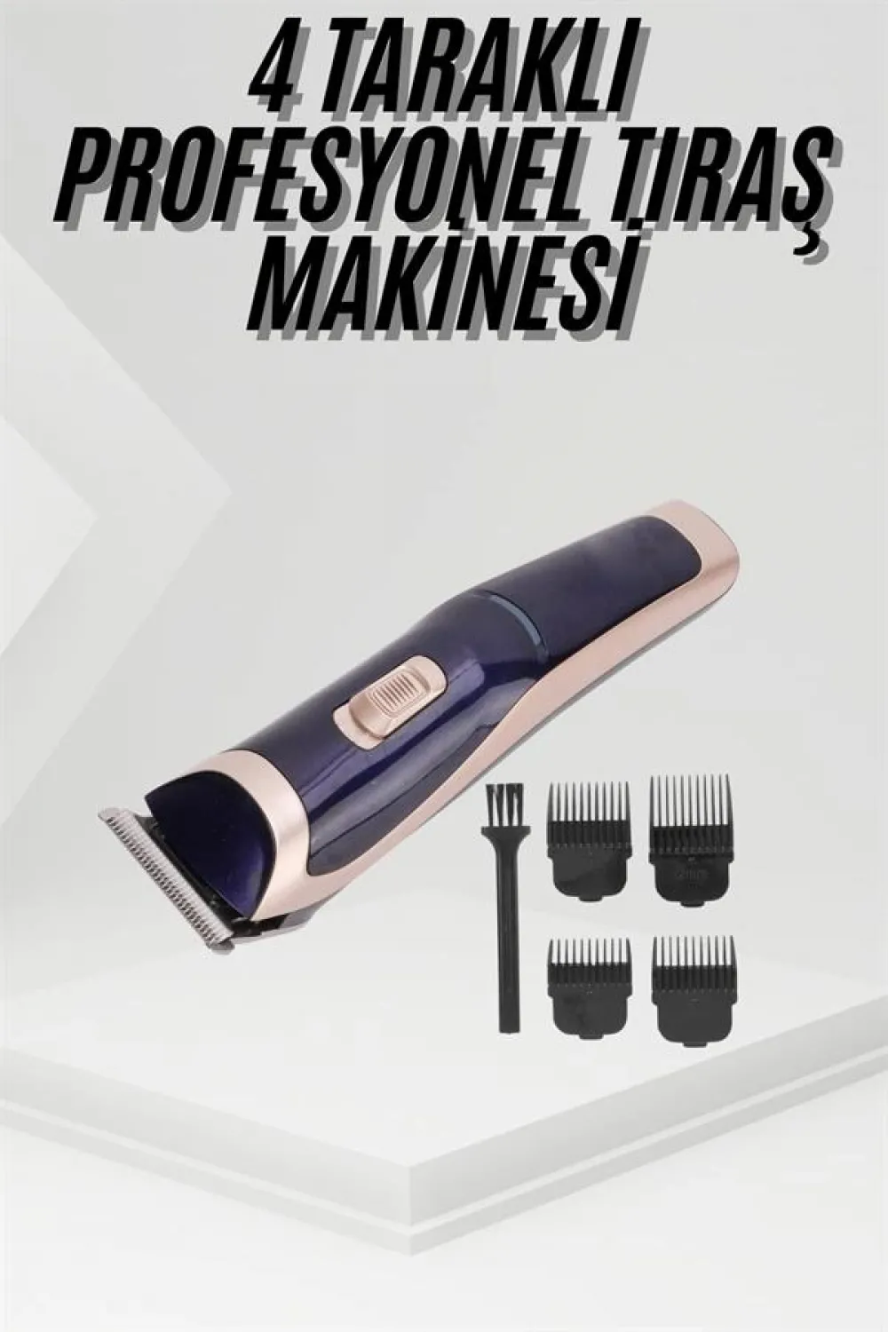 Tıraş Makinesi 4 Başlıklı Paslanmaz Çelik Bıçaklı Tüm Saç Tiplerine Uygun