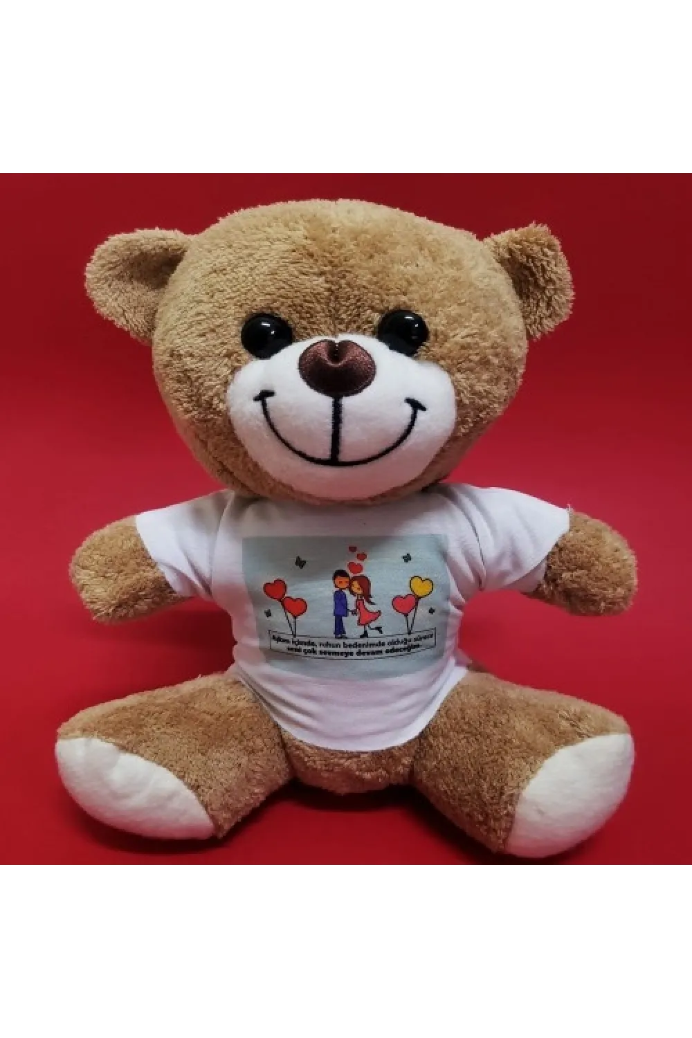 Tişörtlü Kahverengi Peluş Ayıcık