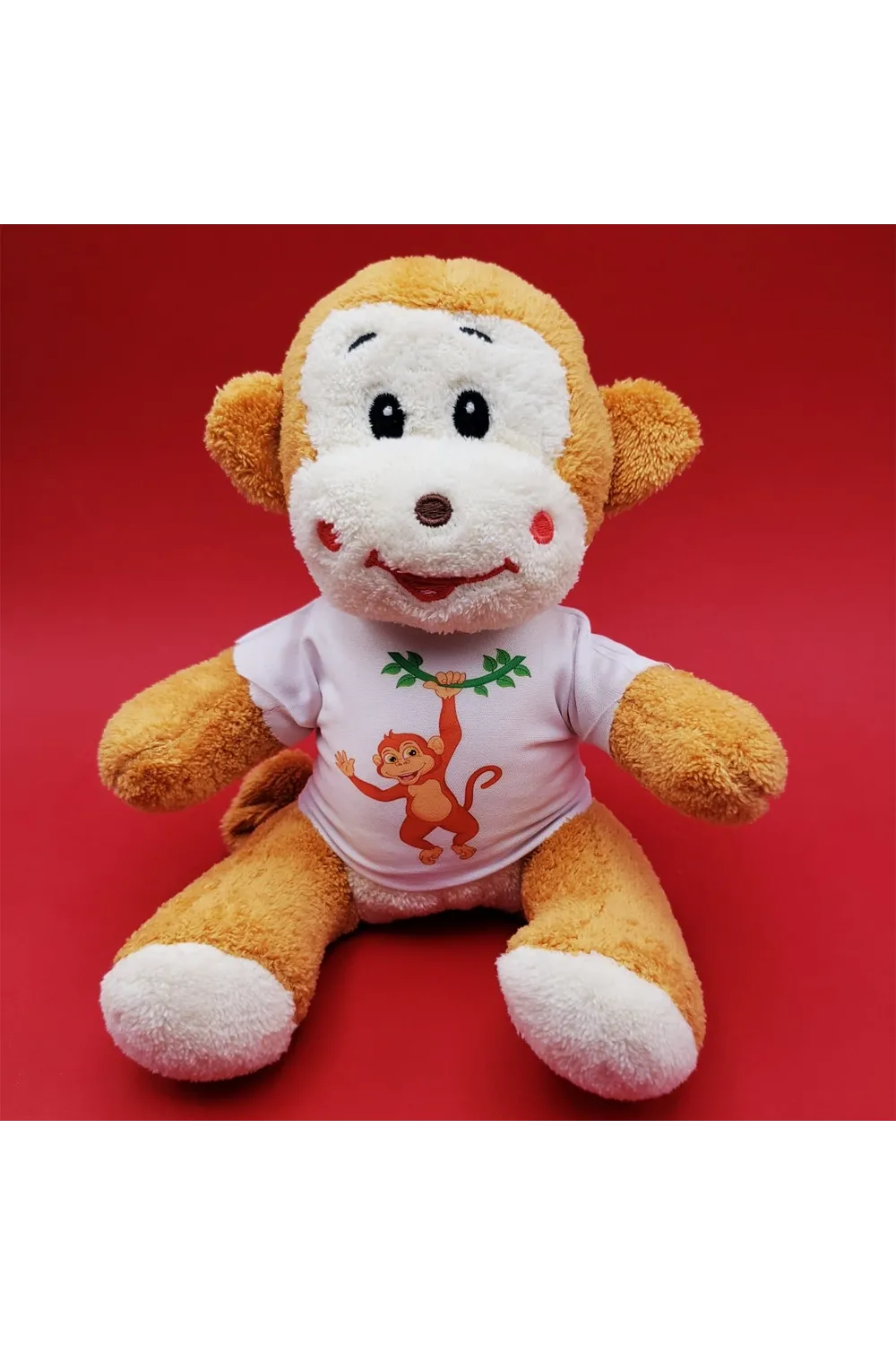 Tişörtlü Sevimli Peluş Maymun