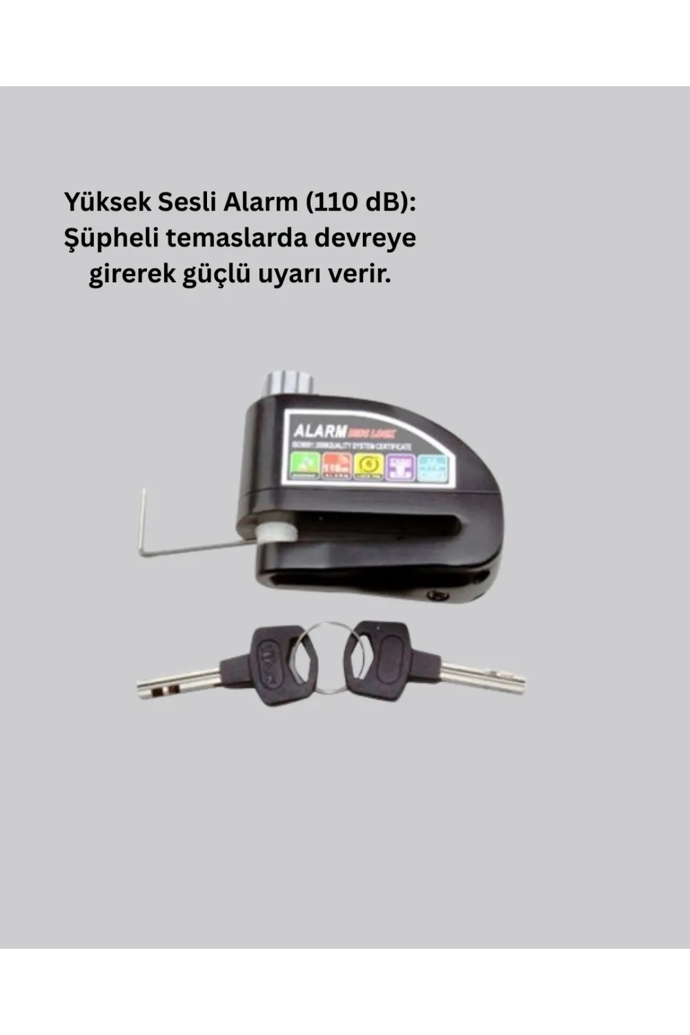 Titreşim Sensörlü Alarm Disk Kilidi Motosiklet Scooter Bisiklet