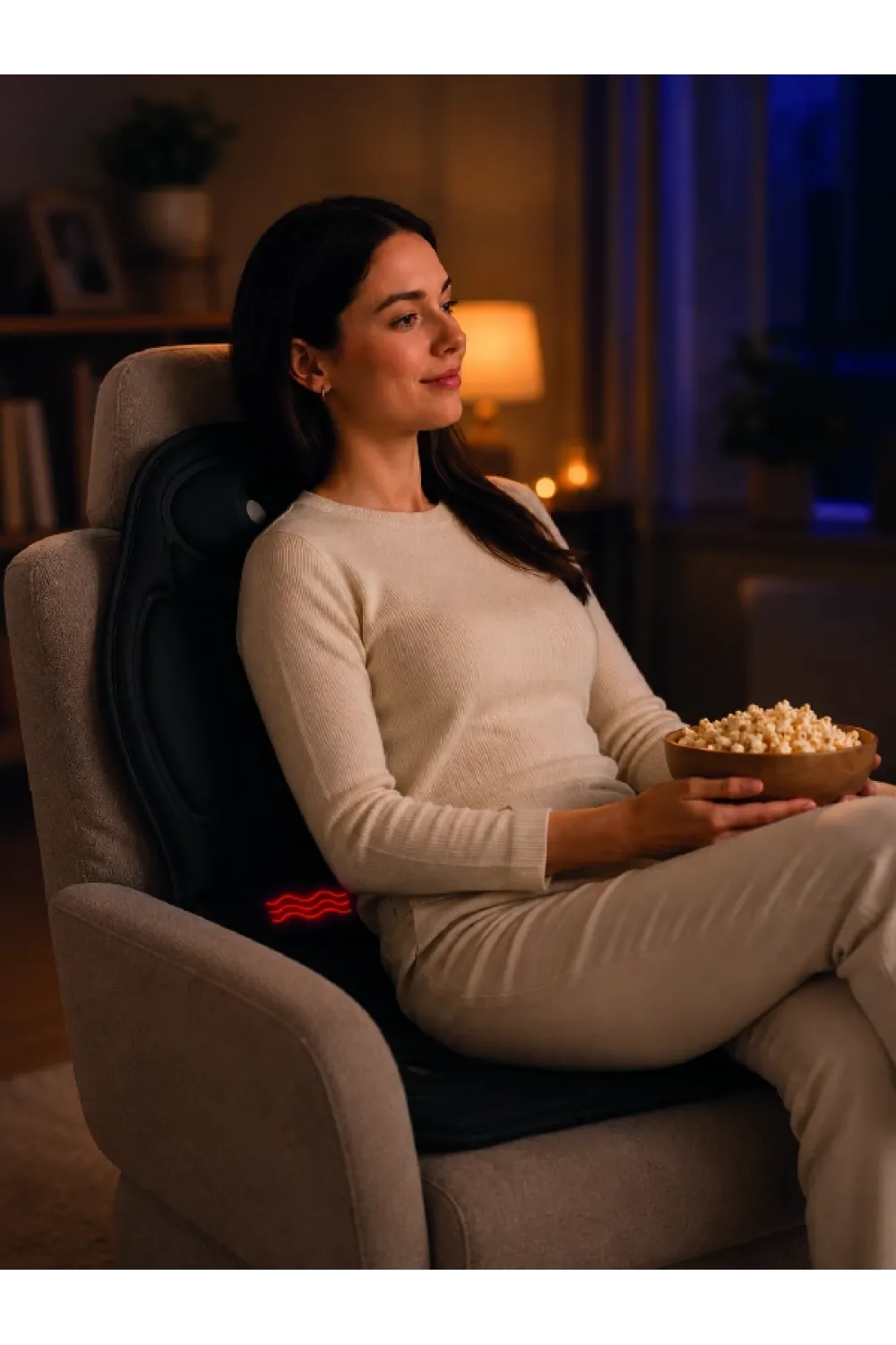 Titreşimli Isıtmalı Koltuk Tipi Masaj Minderi Ergonomik Tasarım