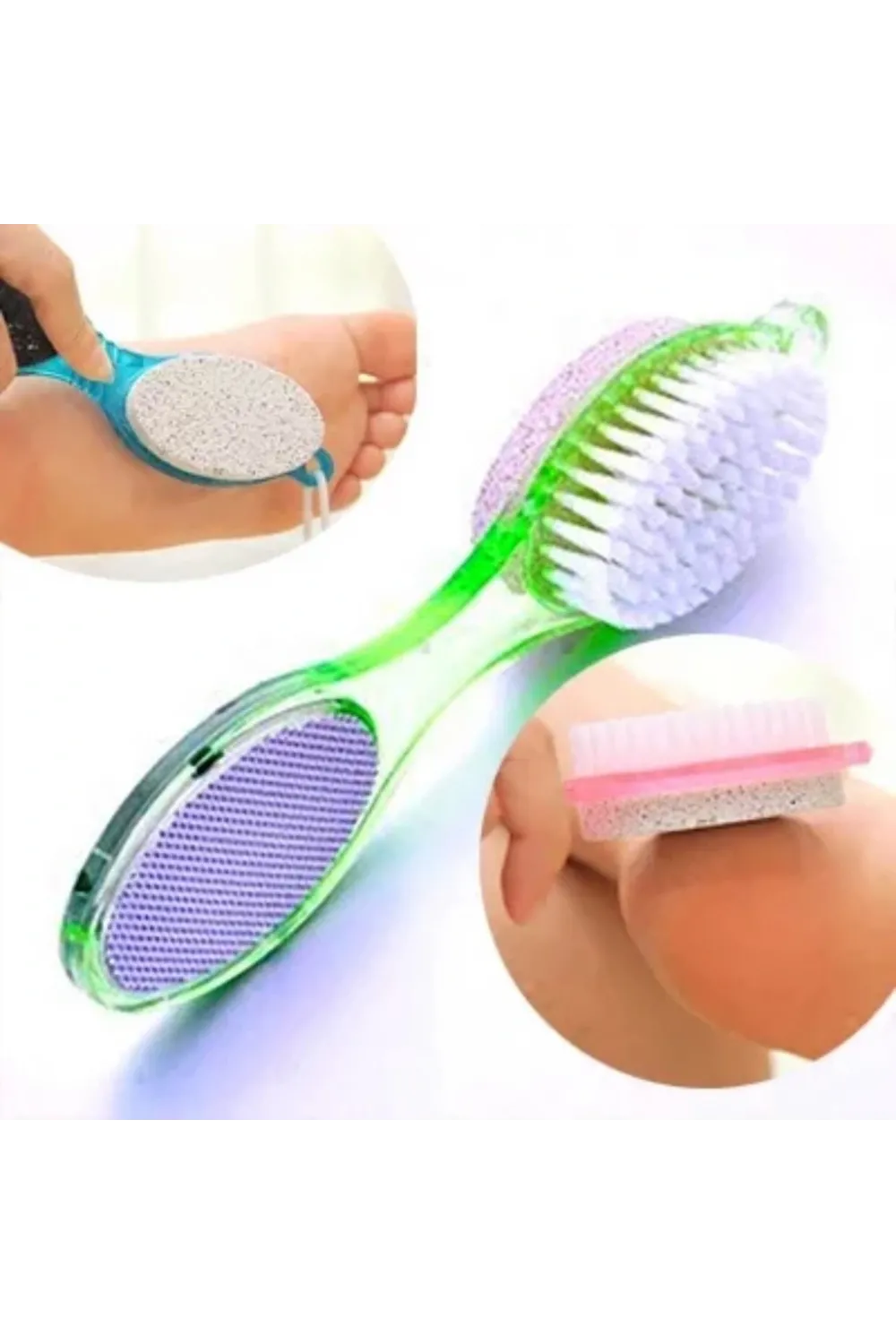 Törpülü Fırçalı Topuk Taşı - 4in1