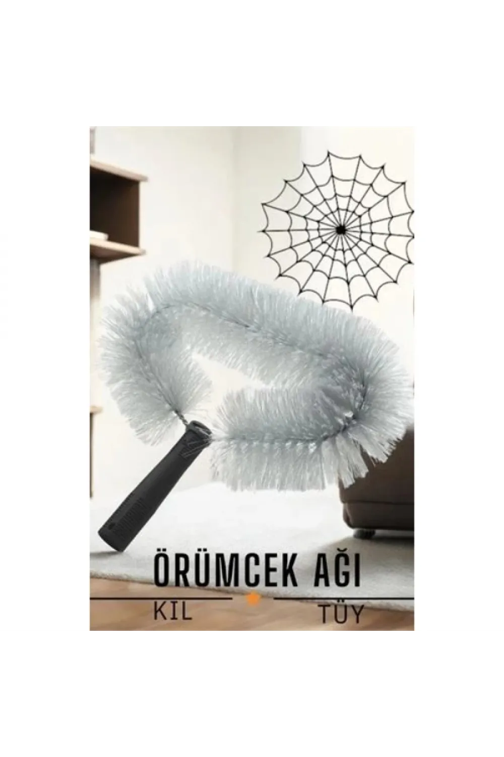 Toz Tüy Örümcek Ağı Alma Fırçası