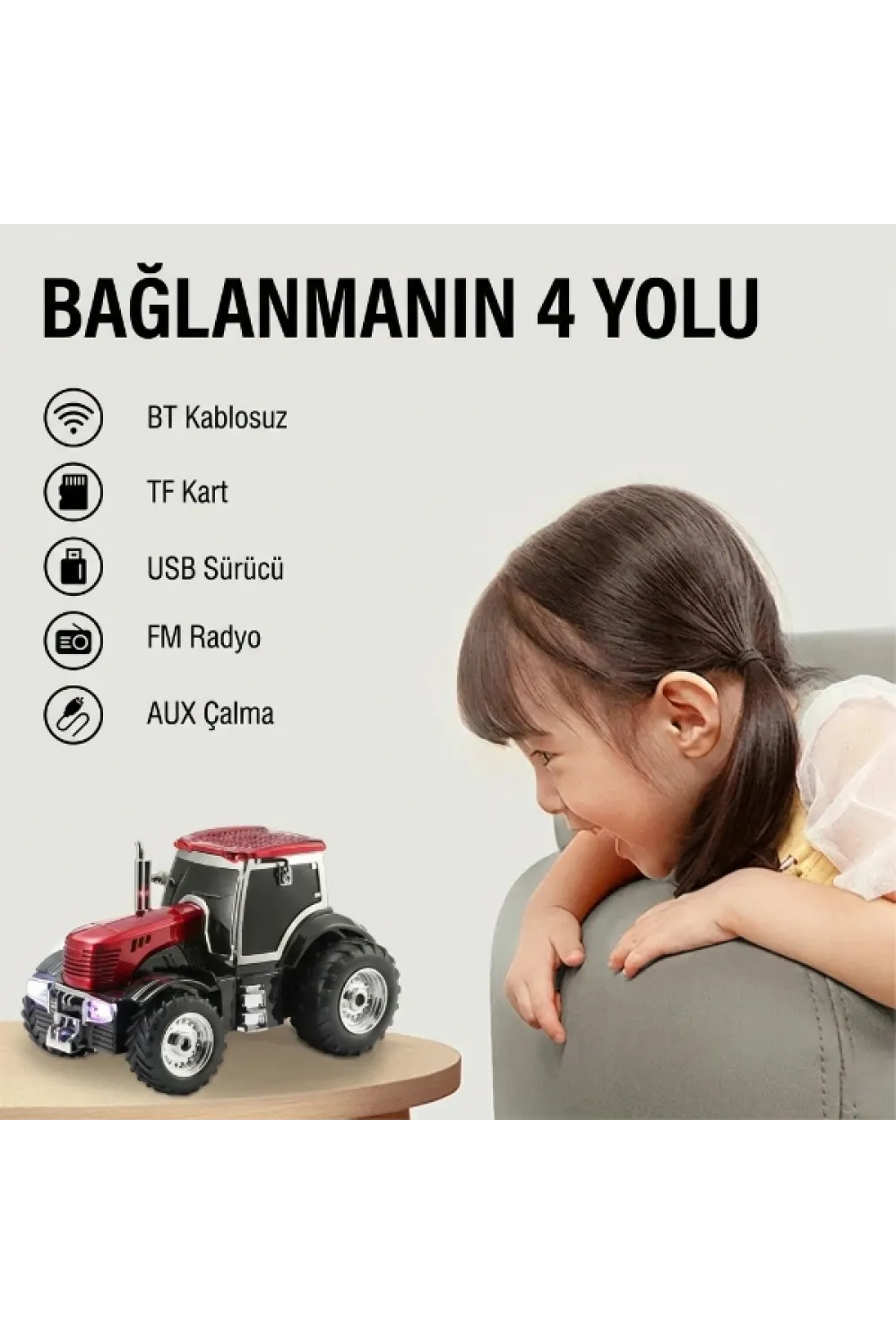 Traktör Tasarımlı Bluetooth Hoparlör