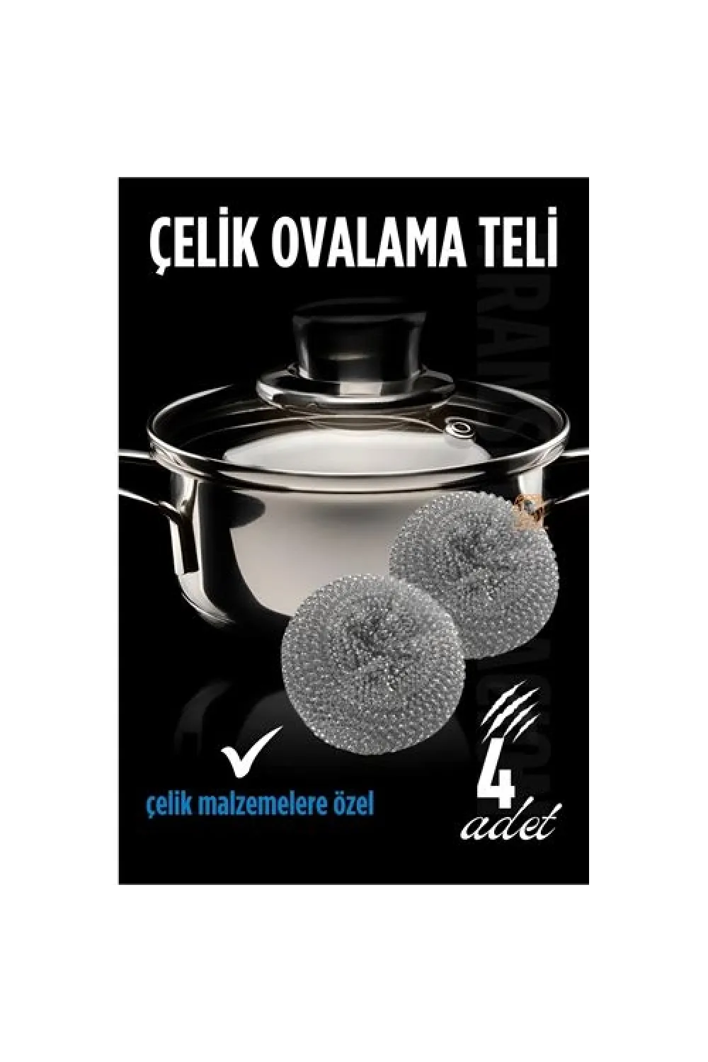 Transformacion Çelik Bulaşık Ovalama Teli 4 Adet 715602
