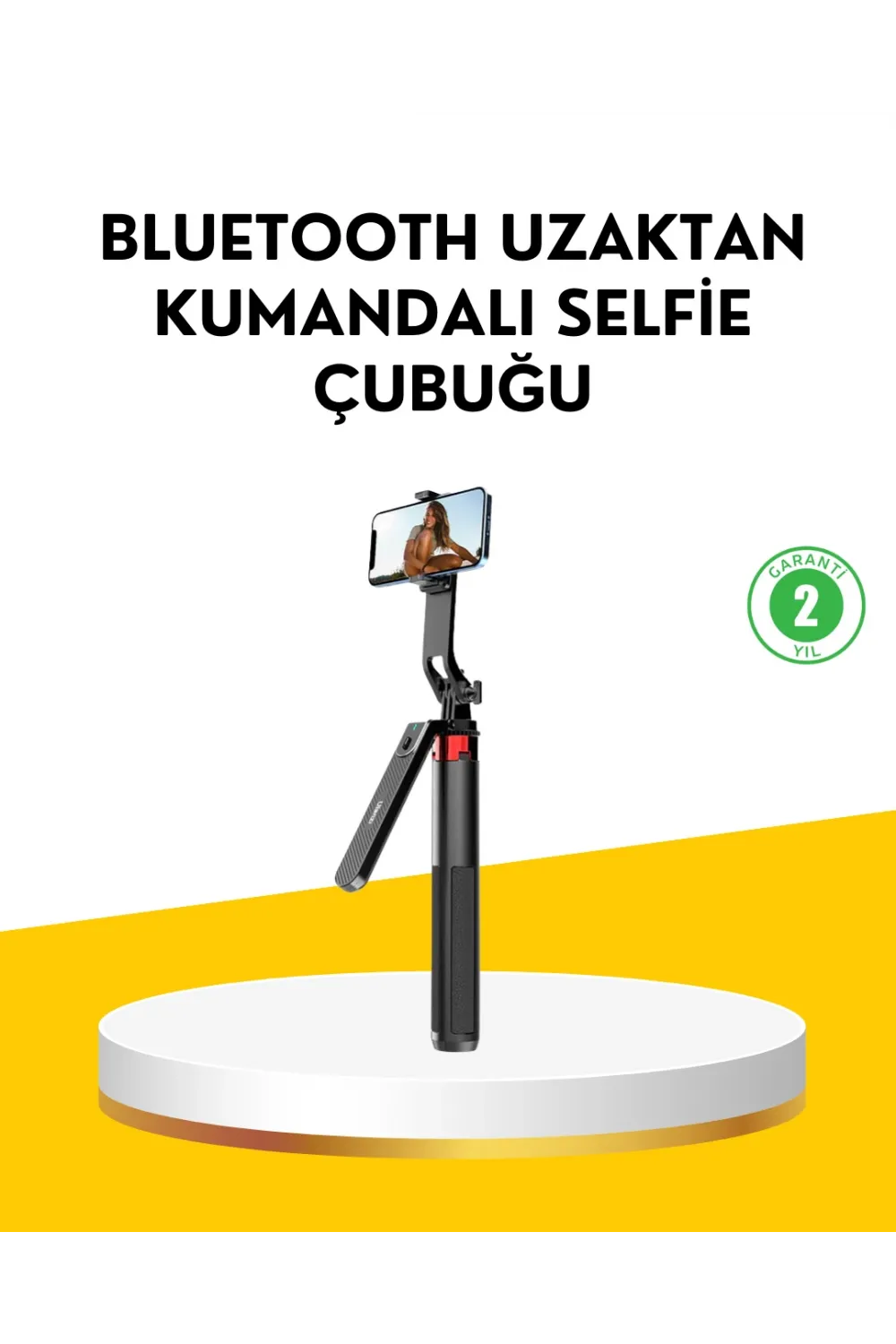 Tripodlu Selfie Çubuğu Uzaktan Kumandalı Canlı Yayın Uyumlu
