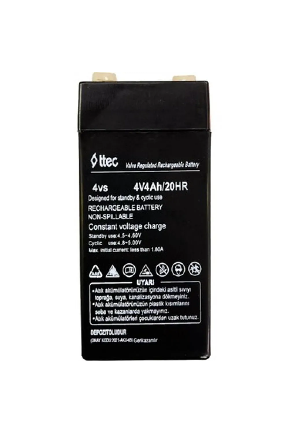 TTEC 4V 4 AH Kuru Bakımsız Akü
