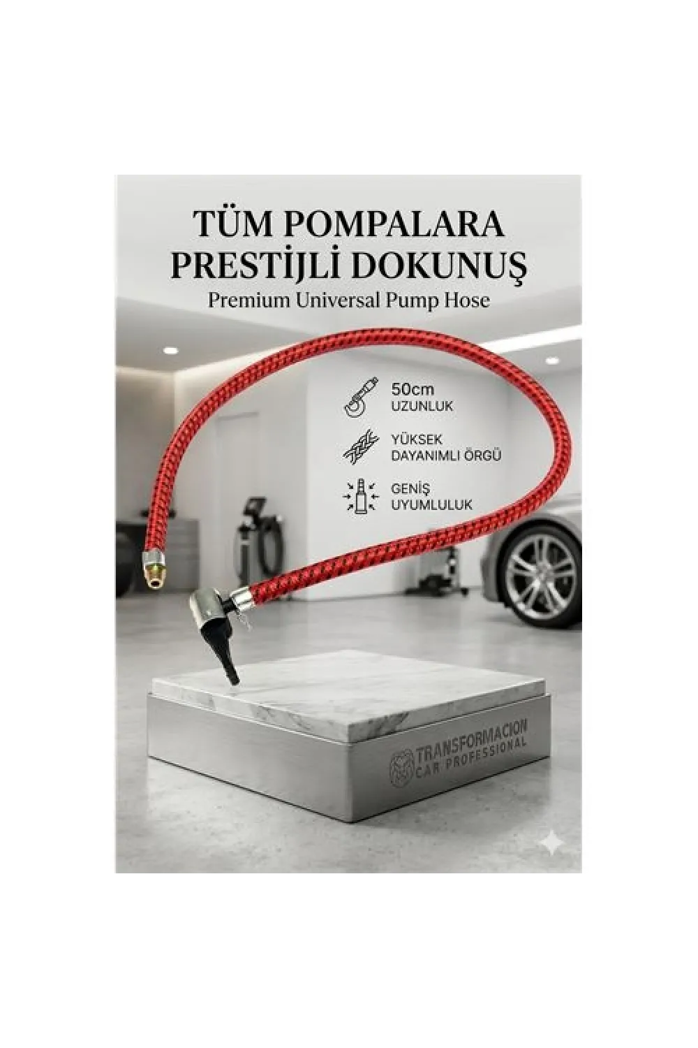 Tüm El ve Ayak Pompaları Yedek Hortum Çelik Telli Üniversal Pompa Hortumu 50cm 428879
