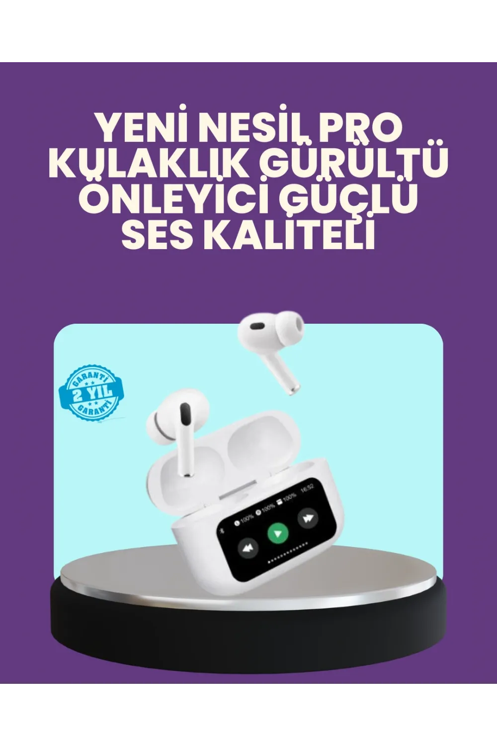 Tüm Telefonlarla Uyumlu Anc Özellikli Dokunmatik Bluetooth Kulaklık