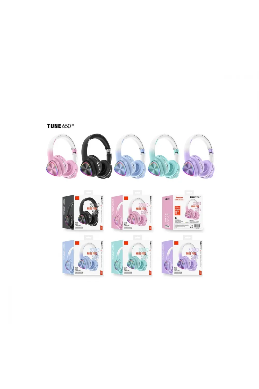 Tune 650 Bt Rgb Kablosuz Kafaüstü Kulaklık - Siyah