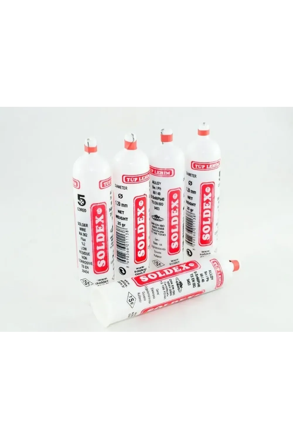 Tüp Lehim 1,2 Mm 25 Gr - 5 Kanallı, Sn:60 / Pb:40
