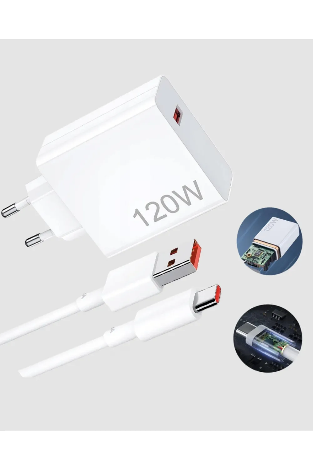 Turbo 120w Hızlı Şarj Cihazı Type-c Kablolu
