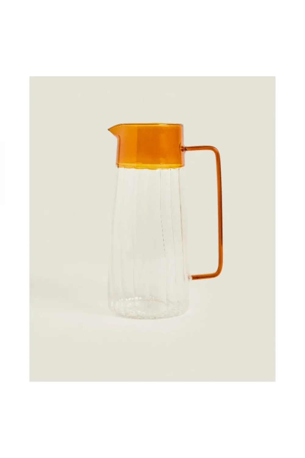 Turuncu Detaylı Cam Sürahi 1600 ml