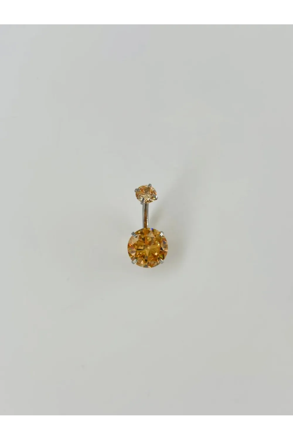 Turuncu Taşlı Göbek Piercing - Pg0016