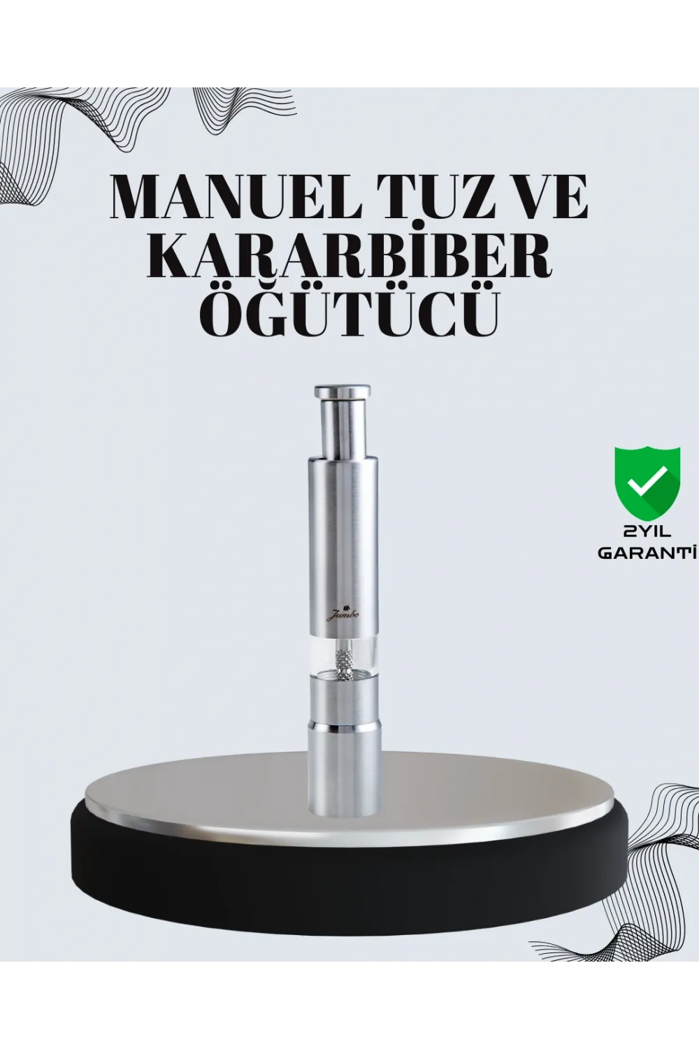 Tuz Ve Kararbiber Öğütücü - Şeffaf Akrilik Hazne