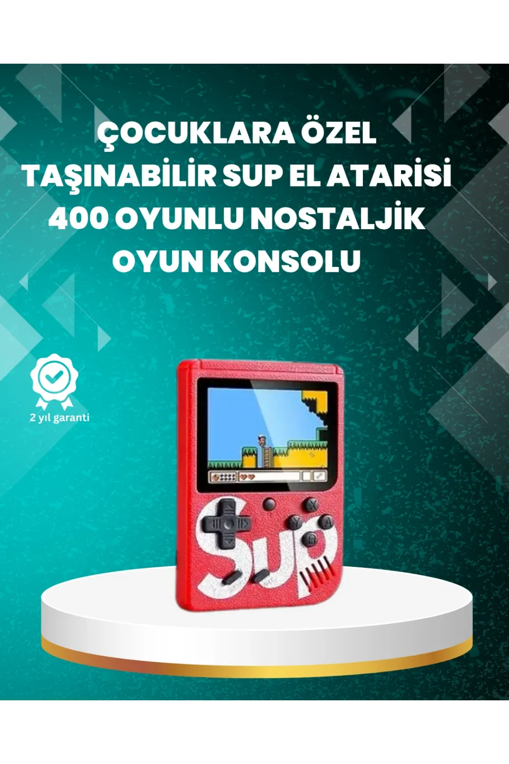 Tv Çıkışlı Mini Retro El Konsolu 400 Oyunlu