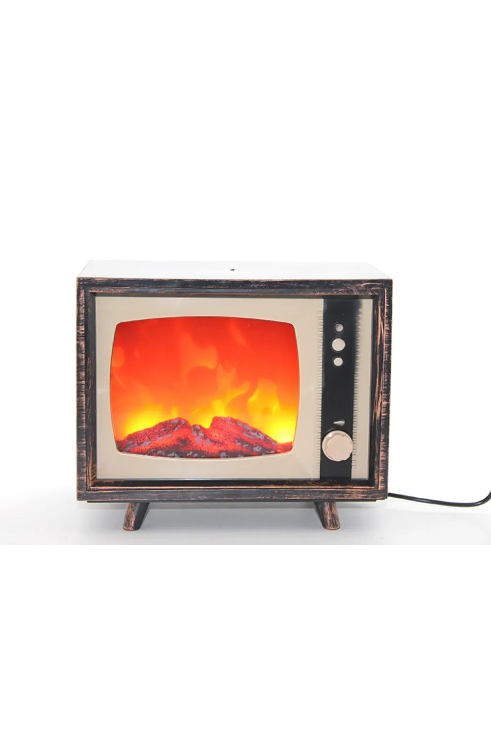 TV Tasarımlı Ledli Şömine Lamba