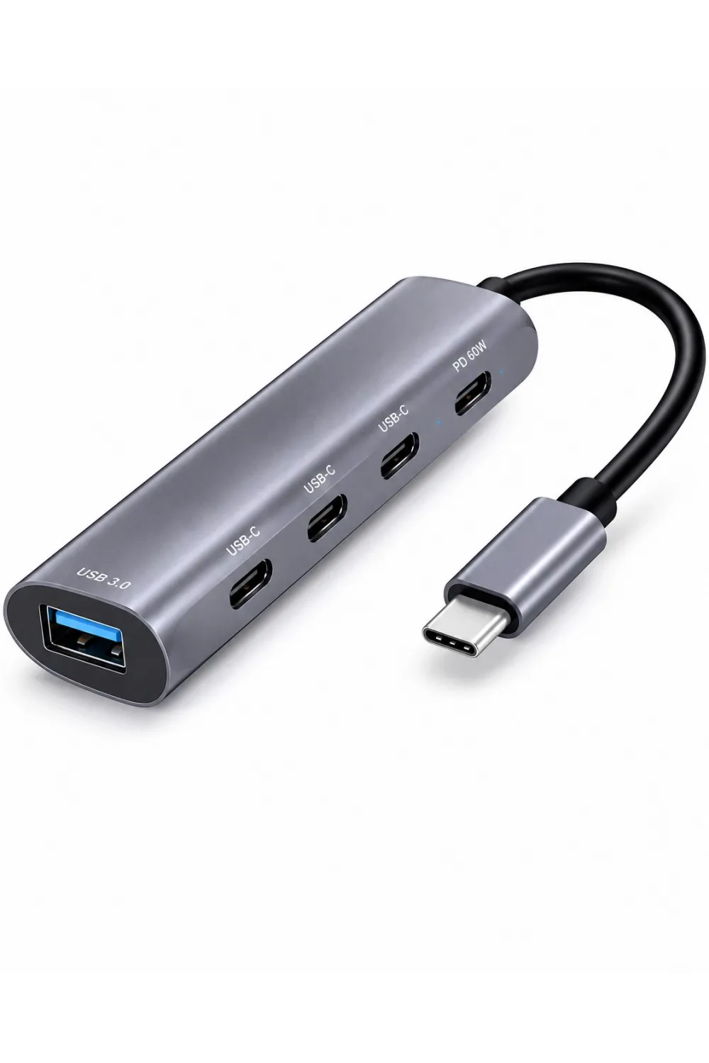 Type-C Hub Pd Usb 3.0 Usb-C 5 Port 60W Gri HDX7895