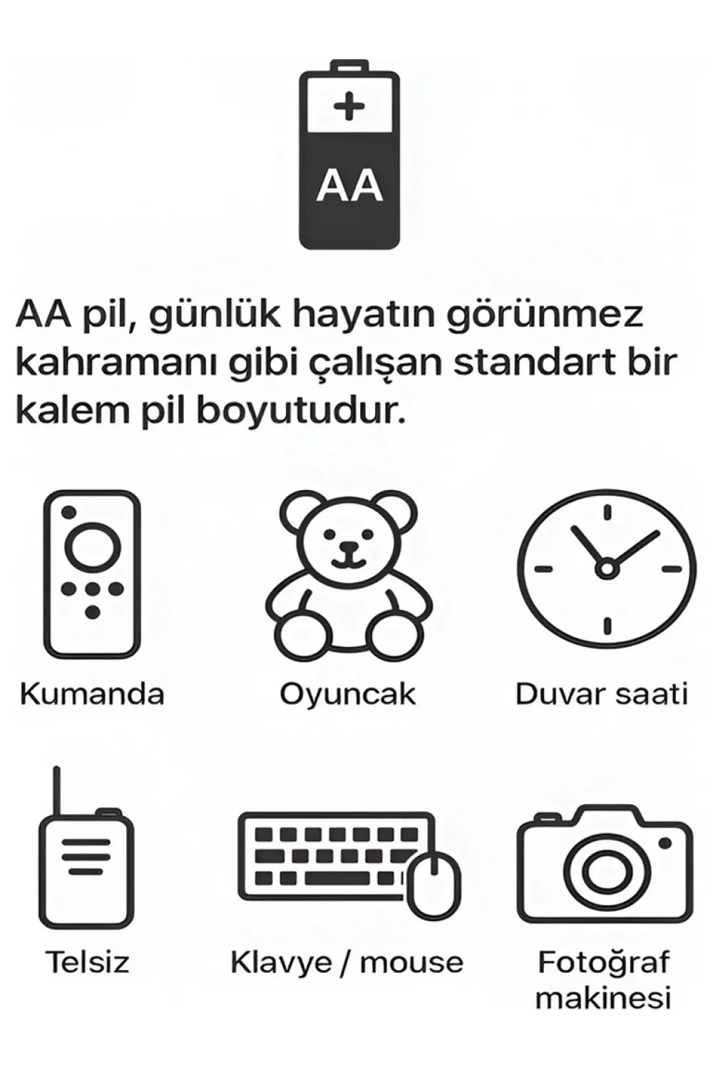 Type-c Şarjlı 2800mwh 1.5v Şarj Edilebilir 2’li Aa5 Kalın Pil - Lityum Iyon Batarya