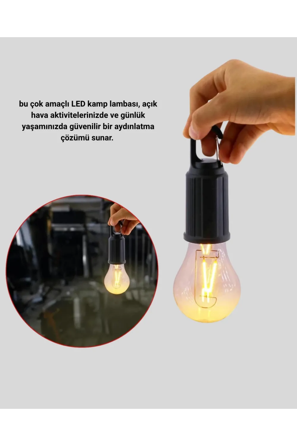 Type-c Şarjlı Led Kamp Lambası – Uzun Ömürlü Pil Ve Yüksek Parlaklık