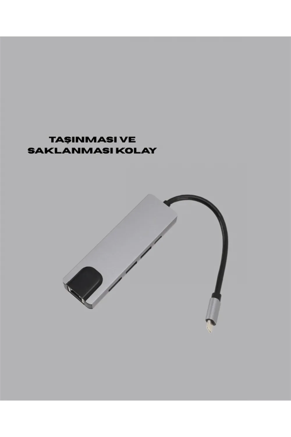 Type‑c Dönüştürücü – 2×usb3.0, Sd/ms, 4k Hdmı & Rj45 İle Profesyonel Kullanım
