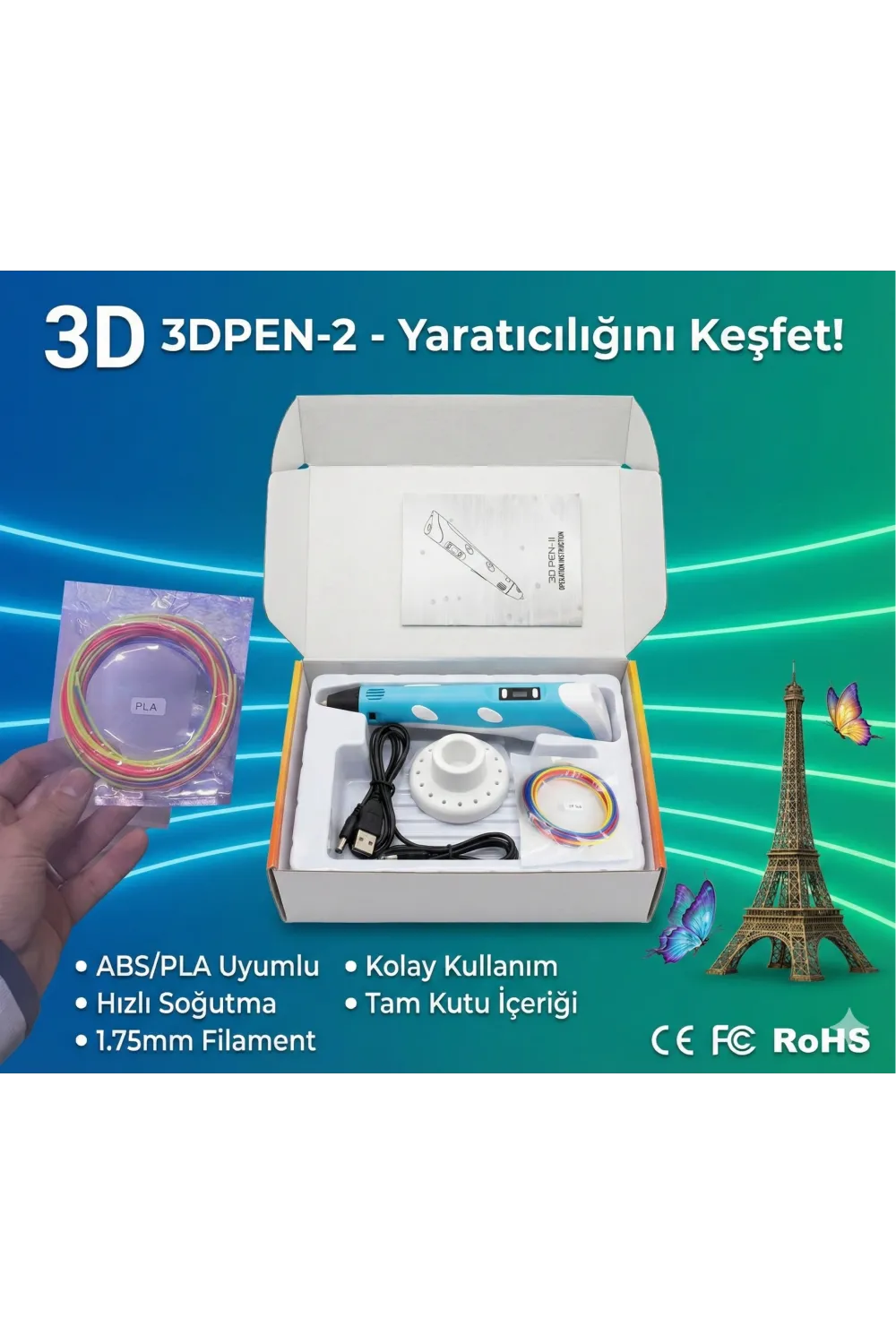 Üç Boyutlu Yazıcı 3d Kalem Pen Printer