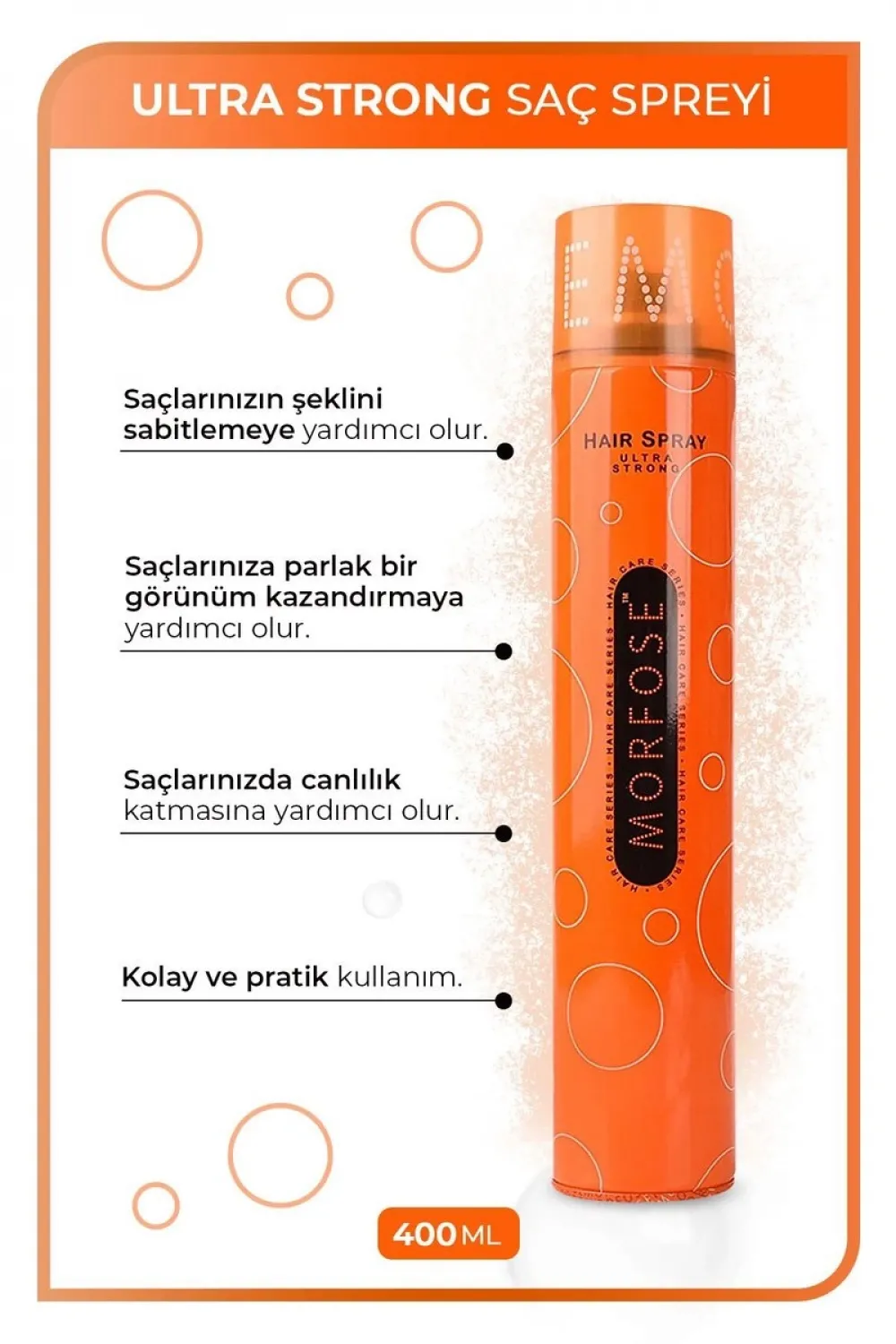 Ultra Strong Saç Spreyi 400 ML - mrfs