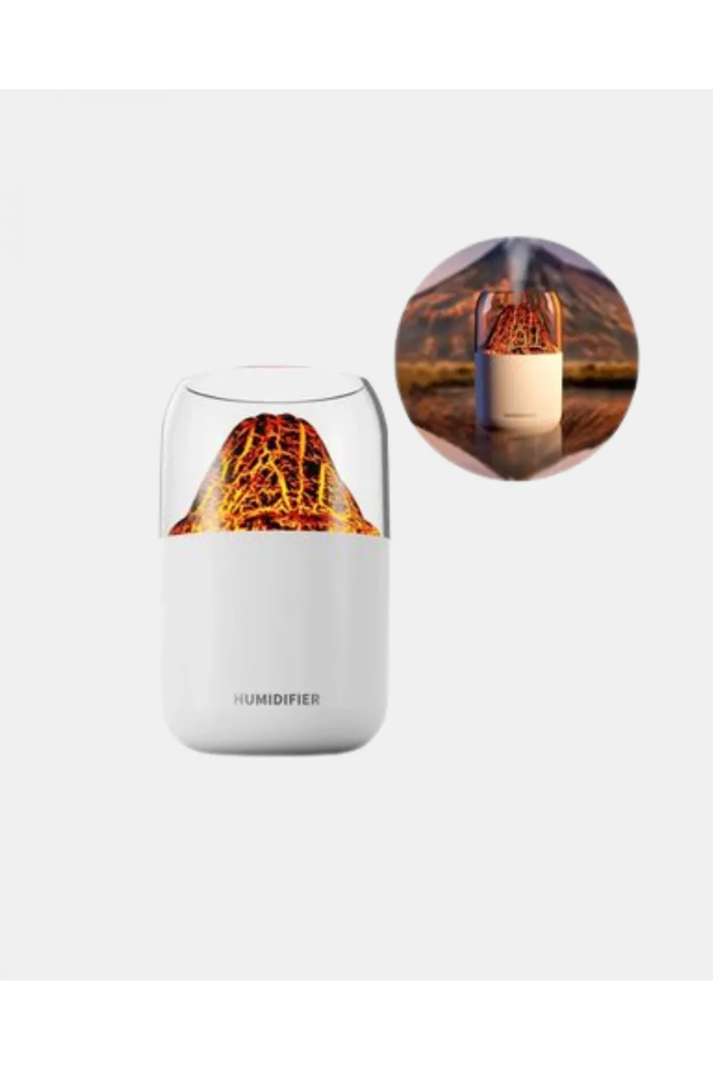 Ultrasonik Alev Efektli Aromaterapi Difüzörü Usb Şarjlı Ve Otomatik Kapanma Özellikli