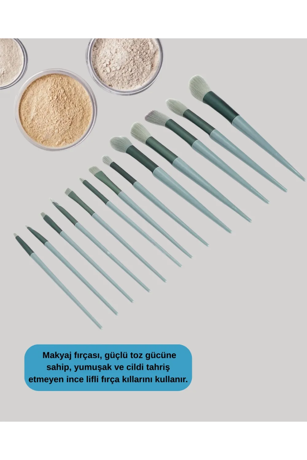 Umuşak Kıllı Estetik Tasarımlı 13lü Makyaj Fırçası Seti Günlük Ve Profesyonel Kullanım