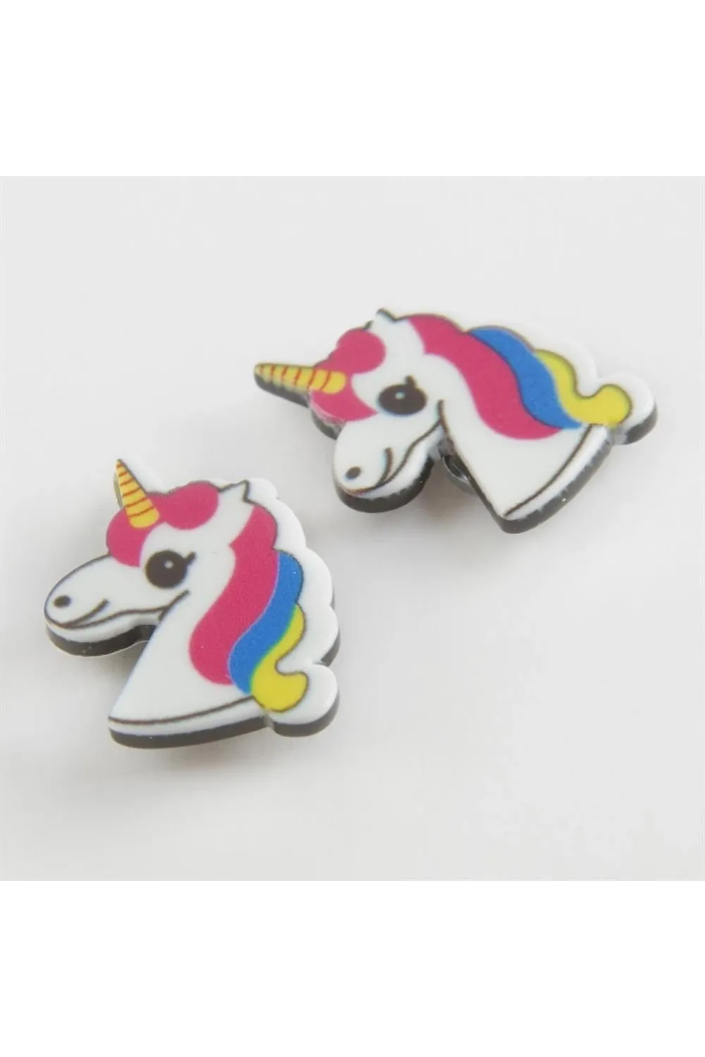 Unicorn Mıknatıslı Plastik Çocuk Küpesi
