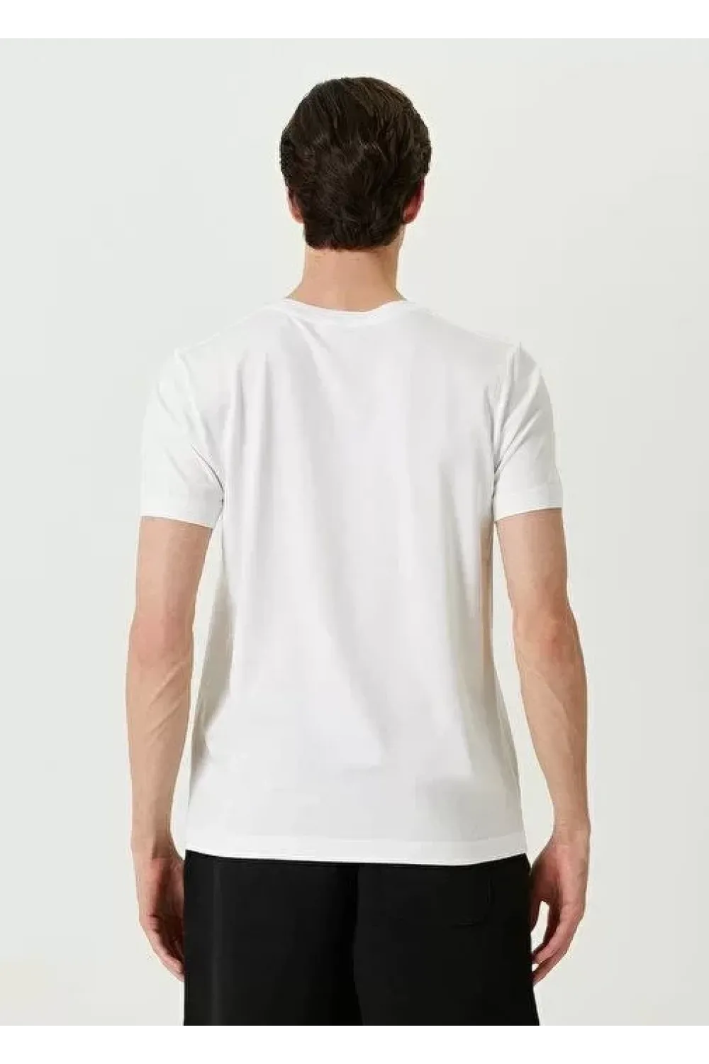 Unisex Basic Bisiklet Yaka Regular T-Shirt - Beyaz