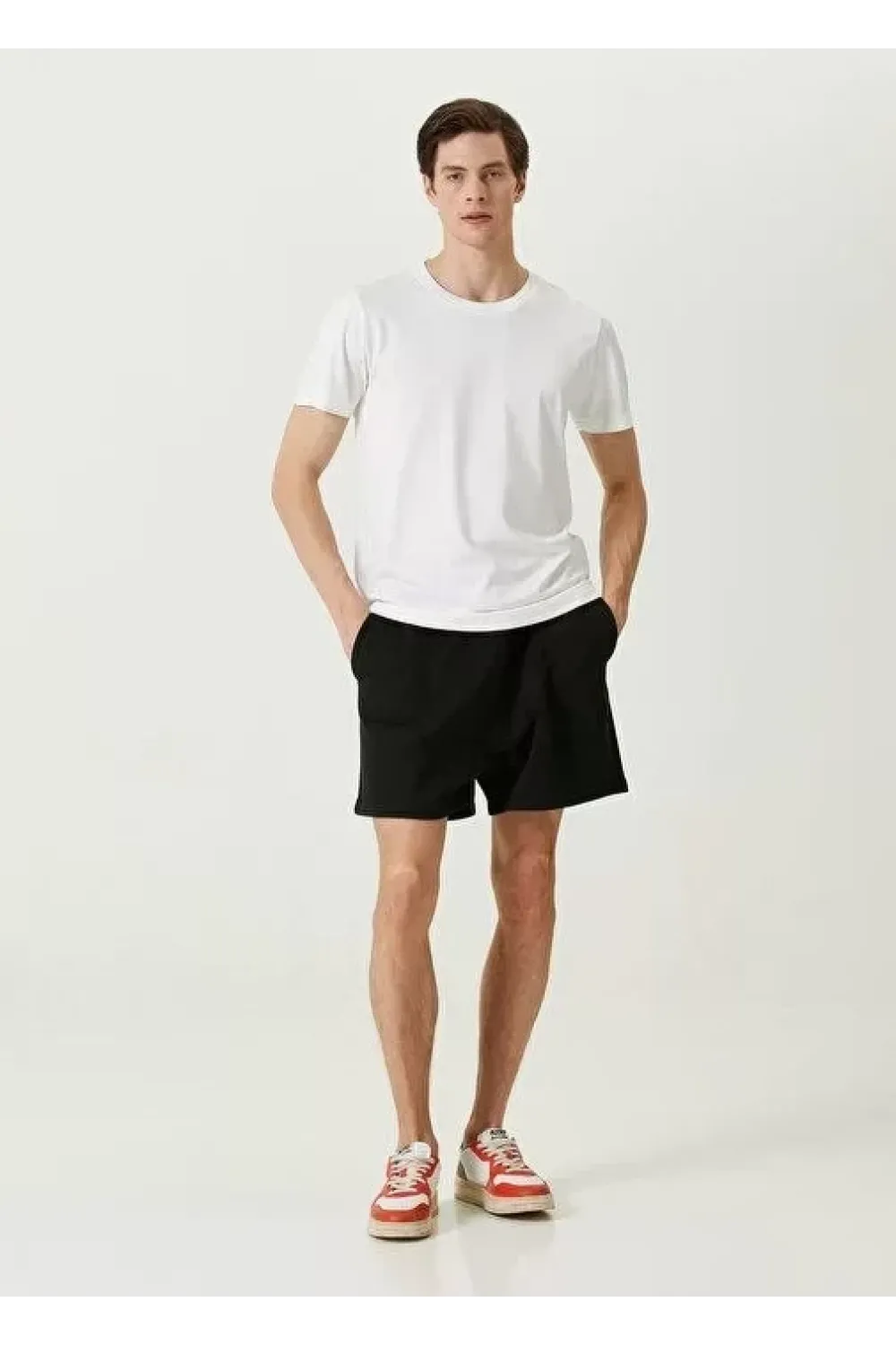 Unisex Basic Bisiklet Yaka Regular T-Shirt - Beyaz