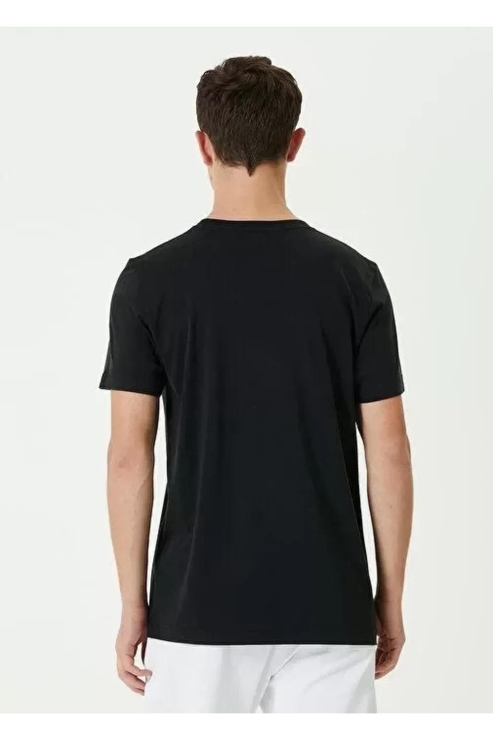 Unisex Basic Bisiklet Yaka Regular T-Shirt - Siyah