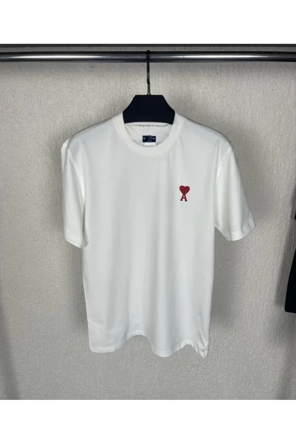 Unisex Bisiklet Yaka Baskılı Oversize T-Shirt - Beyaz