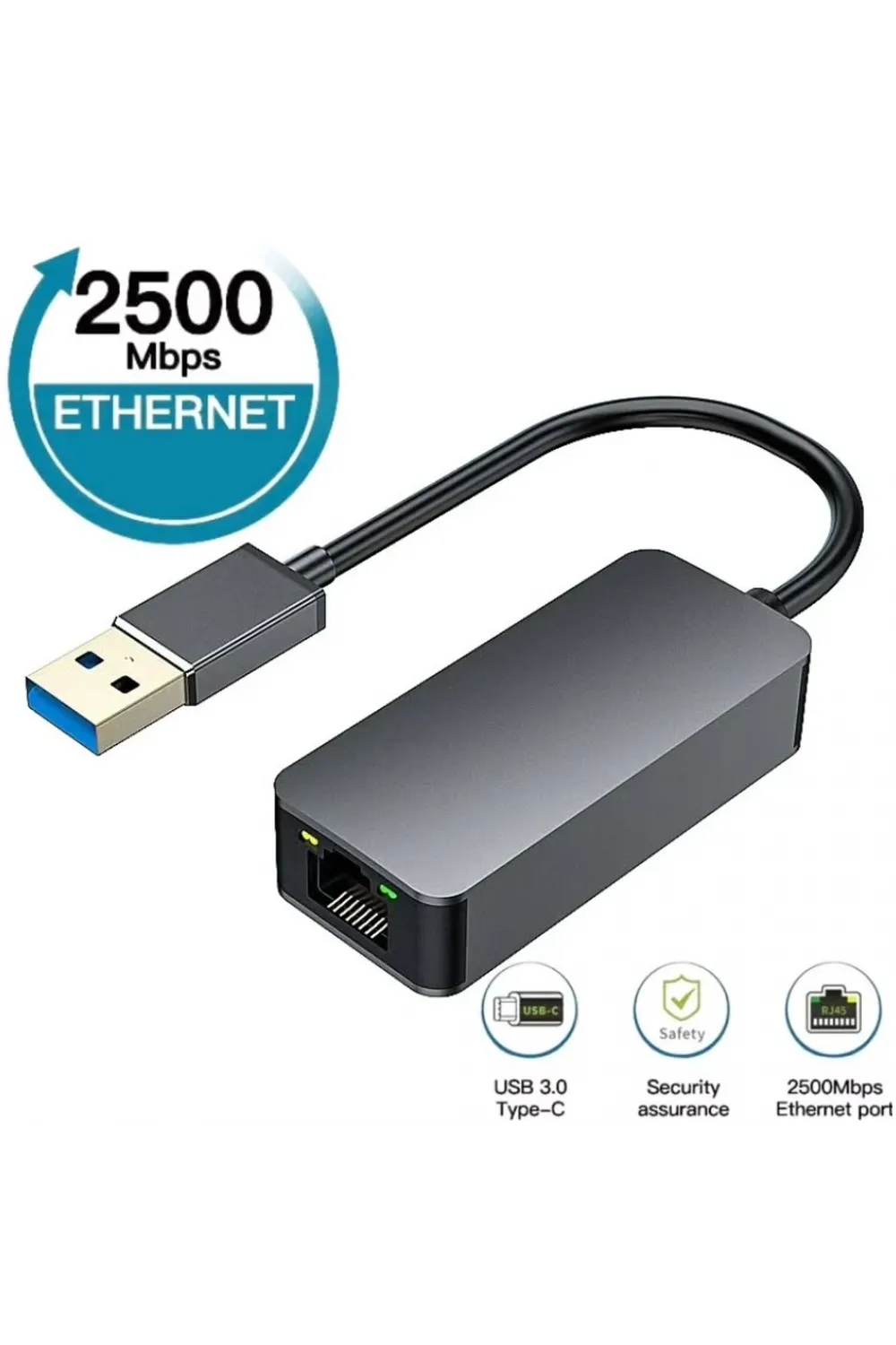 Usb 3.2 Gen1 2.5G Ethernet Çevirici ZR622