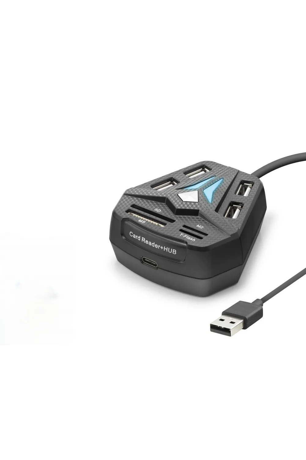 Usb Combo Hub Kart Okuyucu 8 Port Siyah A068B