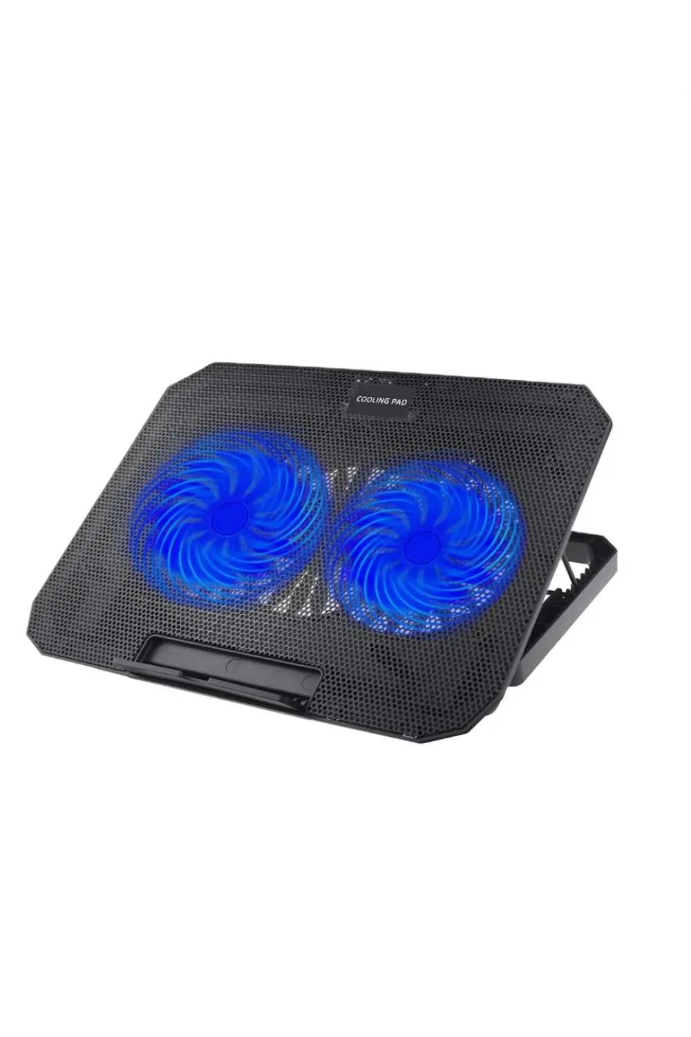 Usb Girişli Laptop Soğutma Standı Çift Fan Mavi Işıklı Notebook Soğutucu