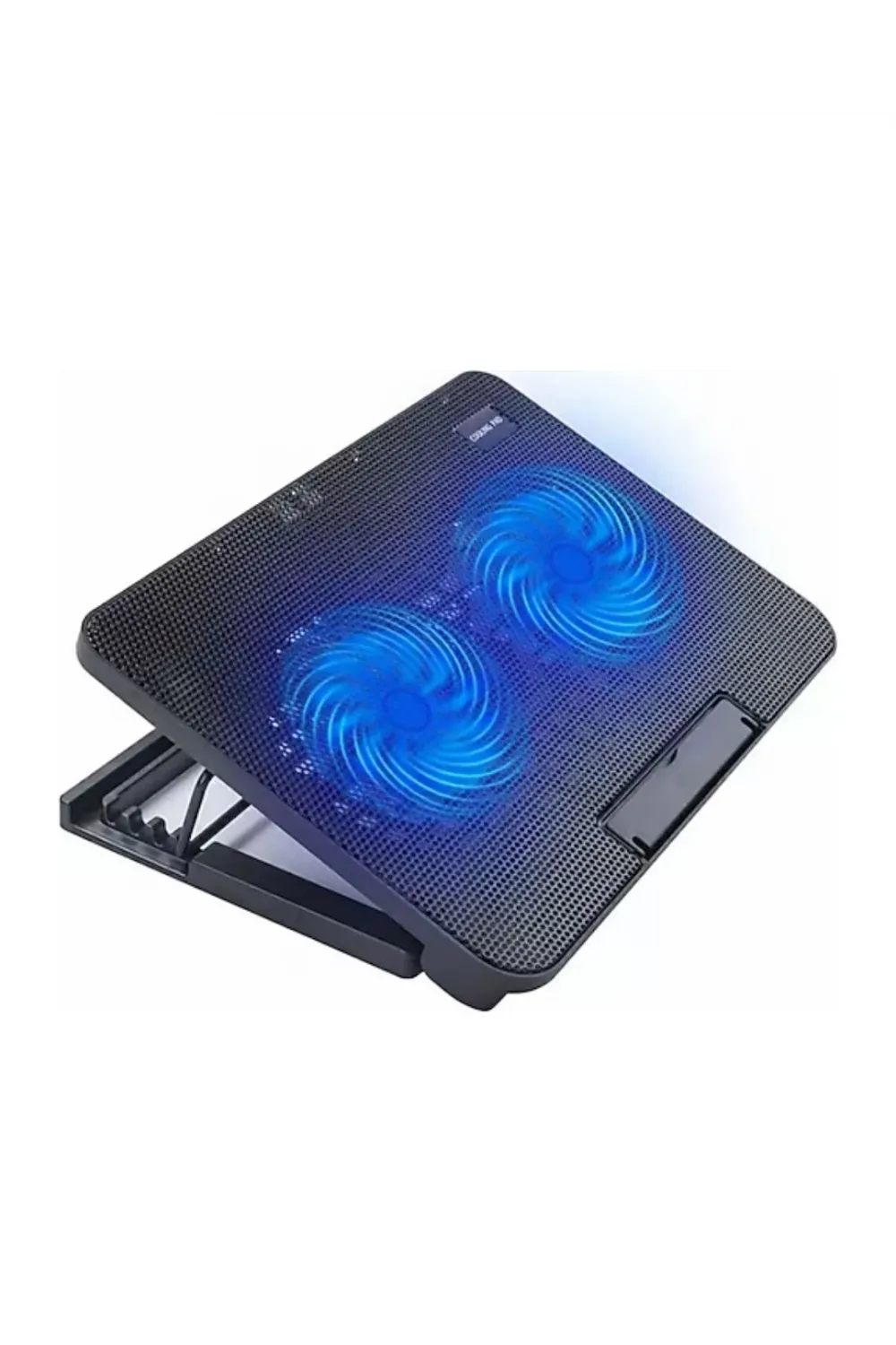 Usb Girişli Laptop Soğutma Standı Çift Fan Mavi Işıklı Notebook Soğutucu