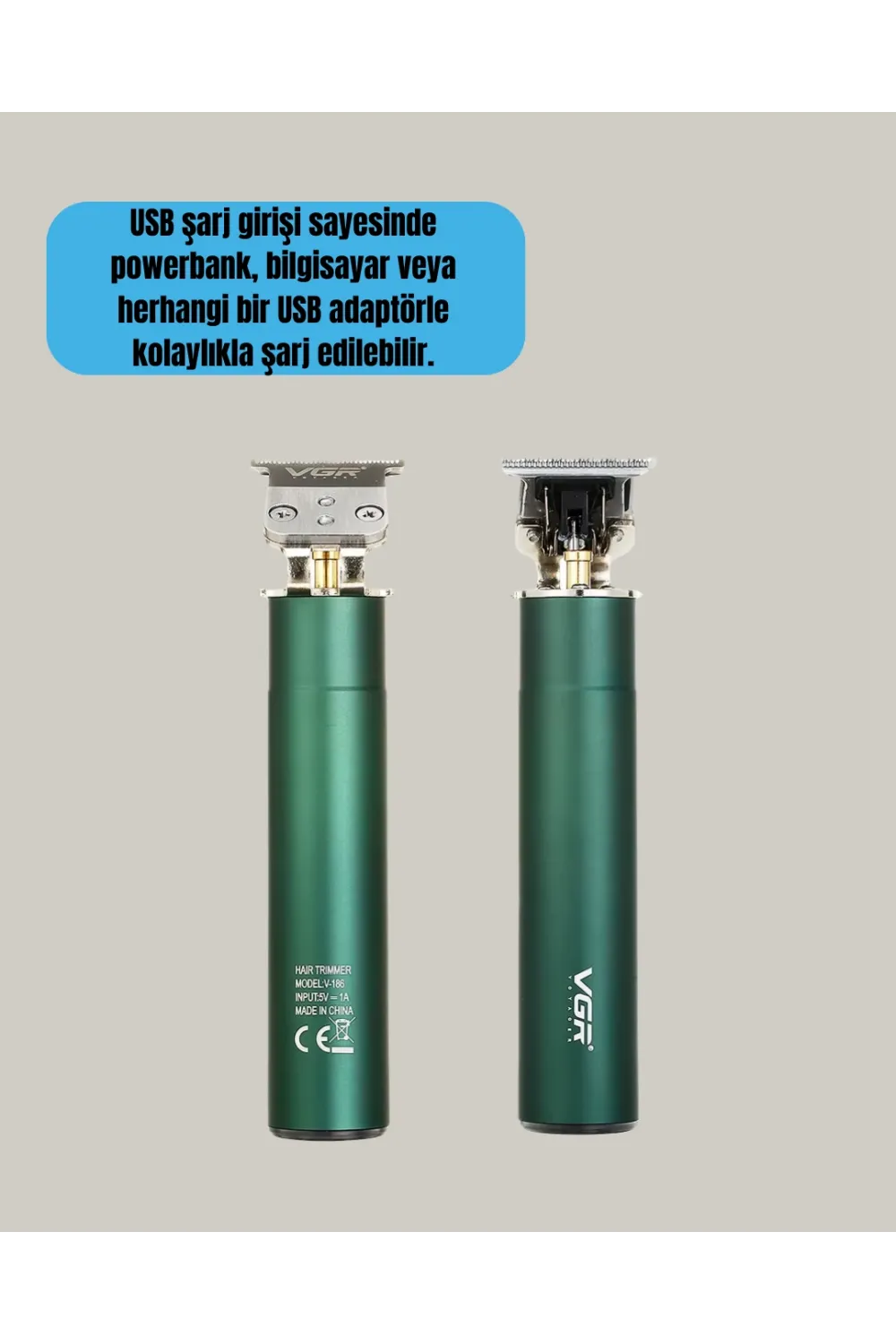 Usb Hızlı Şarjlı 3 Saat Kullanımlı Saç Kesme Makinesi