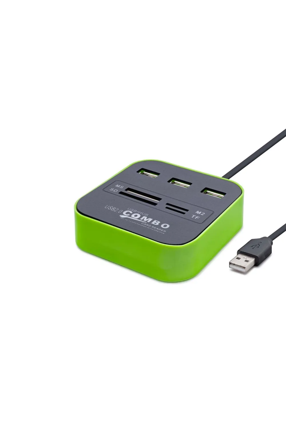 Usb Hub Combo 3*Usb + Ms + Sd + M2 + Tf Yeşil HDX7006