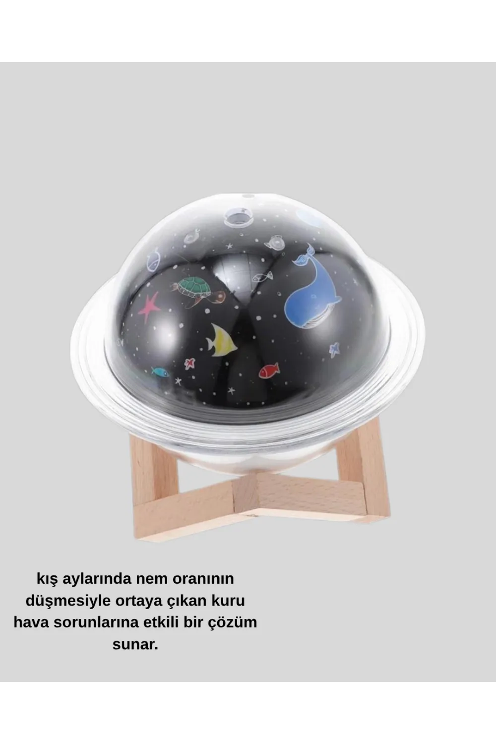 Usb Projeksiyon Gece Lambası Ve Hava Nemlendirici – Aromaterapi Destekli, Taşınabilir Mini