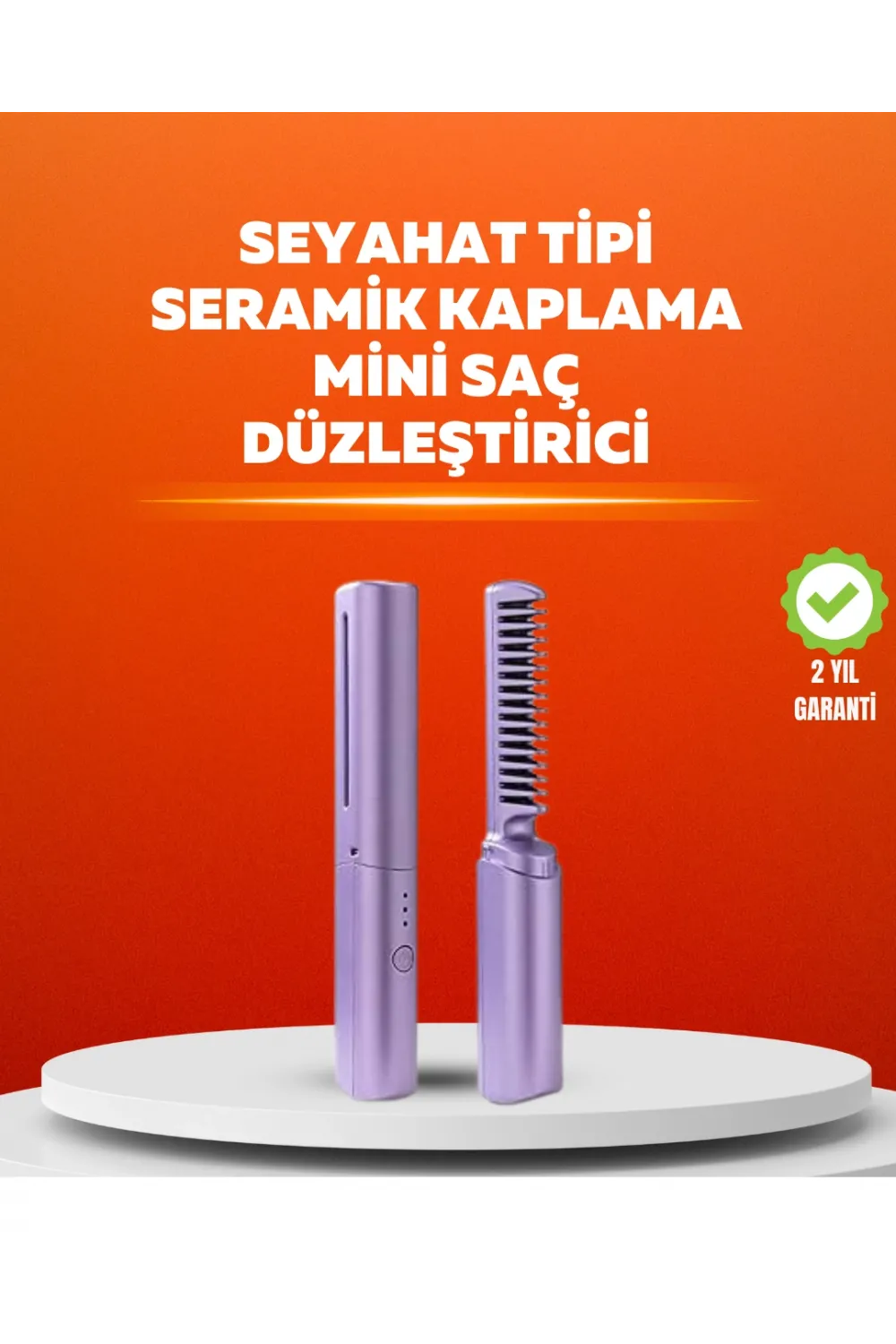 Usb Şarjlı Kablosuz Saç Düzleştirici – Seyahat Ve Günlük Kullanım
