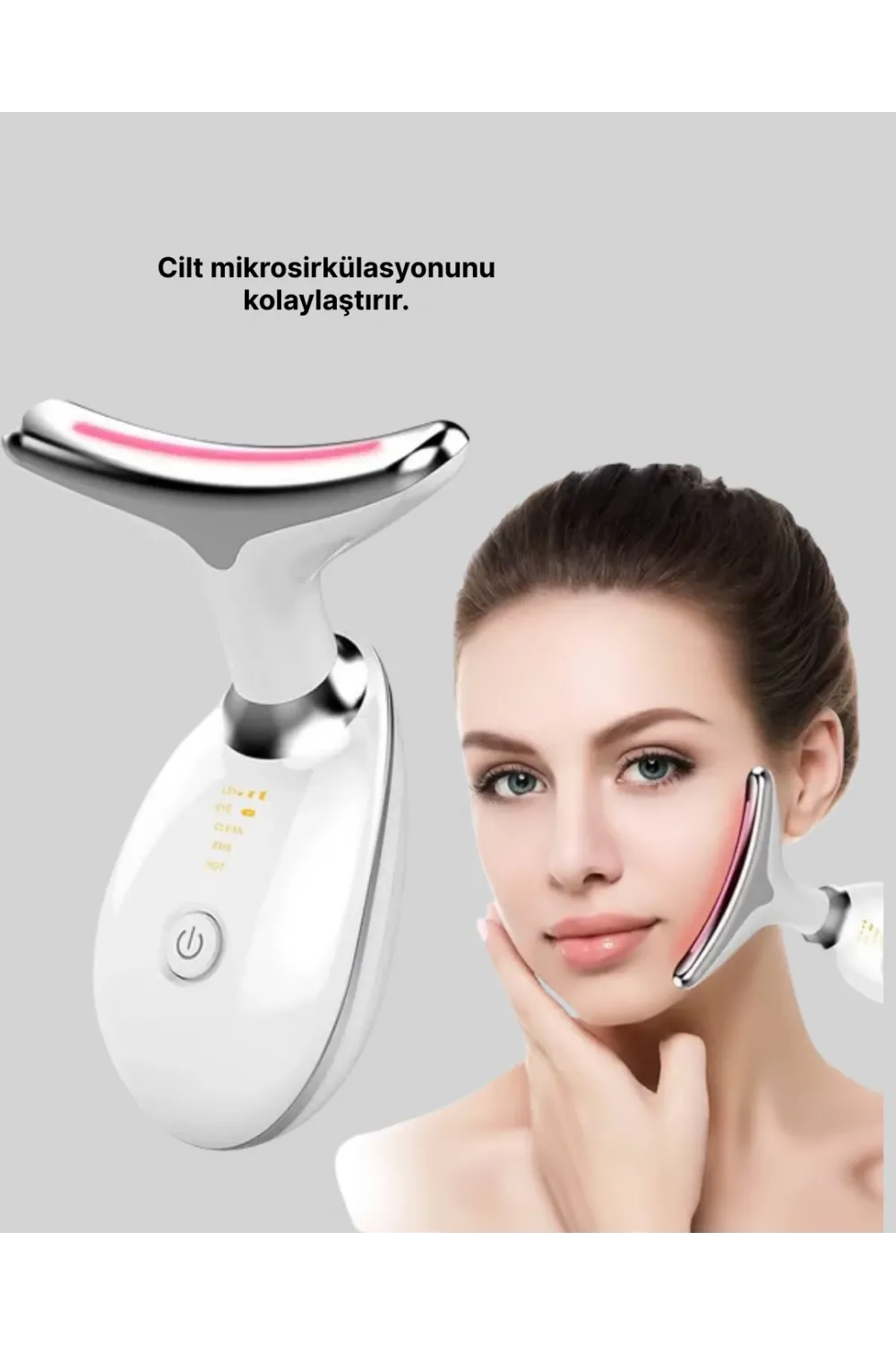 Usb Şarjlı Led Işık Terapili Yüz Boyun Bakım Cihazı