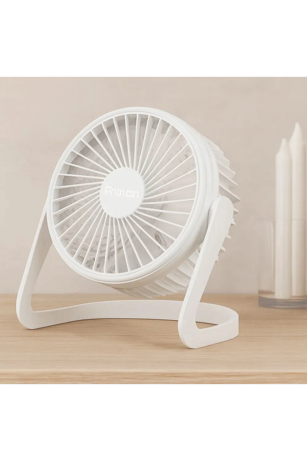 USB Şarjlı Masaüstü Fan 14.5x14.1 cm PVC Gövde