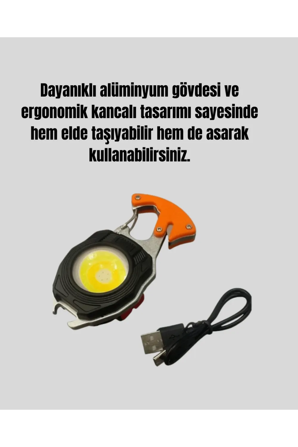 Usb Şarjlı Mini Led Anahtarlık Fener
