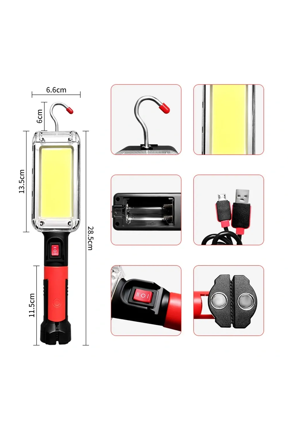 Usb Şarjlı Oto Tamirci Çalışma Lambası Wt-733